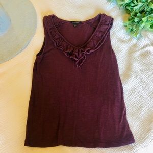 Plum Tank with Ruffles